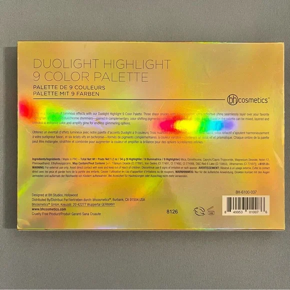 BH Cosmetics Duolight Highlight 9 Color Palette - Picture 2 of 3